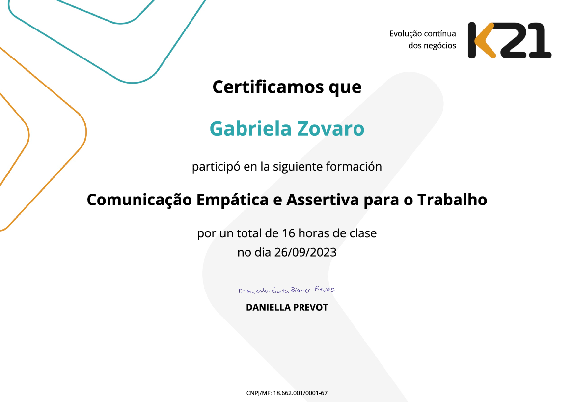 Certificado K21